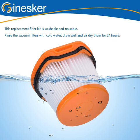 4 Pack Replacement HEPA Vacuum Filters For WandVac System submerged in water for washing demonstration