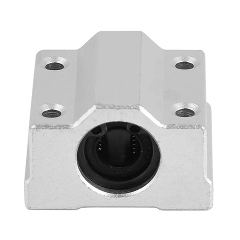 SCS8UU 8mm Linear Ball Bearing Slide Bushing For 3D Printer Parts smooth aluminum housing with black inner bearing.