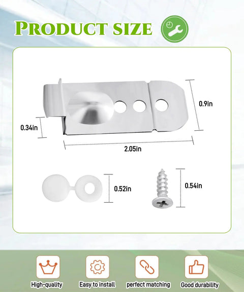Rock Solid 4 Pack DD98-01051C Dishwasher Installation Bracket Kit For Samsung DW80M heavy-duty metal mounting bracket dimensions.