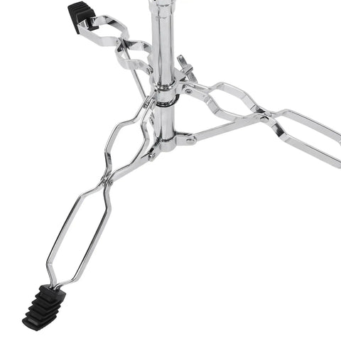 Close-up of the base and foot pedal of Gig Ready Adjustable Double Layer Cymbal Stand Road Tested Heavy Duty Iron Drum Rack.
