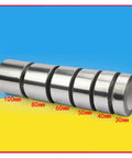 Heavy Duty Aluminum Foil Sealing Tape For Kitchen Exhaust Pipes Perfect Fit Heat Insulation Sun Resistant Tape 10 meters roll shown in various sizes.