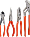 XL Series Cutting Pliers Set 4 Piece With Induction Hardened Cutting Edges Flush Fastener Design Precisely Machined Joints And Permanent Rivet