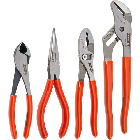 XL Series Cutting Pliers Set 4 Piece With Induction Hardened Cutting Edges Flush Fastener Design Precisely Machined Joints And Permanent Rivet