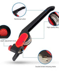 Pliers Cable Stripper With Adjustable Depth Up To 5mm And Pro Grade Replaceable, Dual Sided Blades, detailed view showing labeled parts