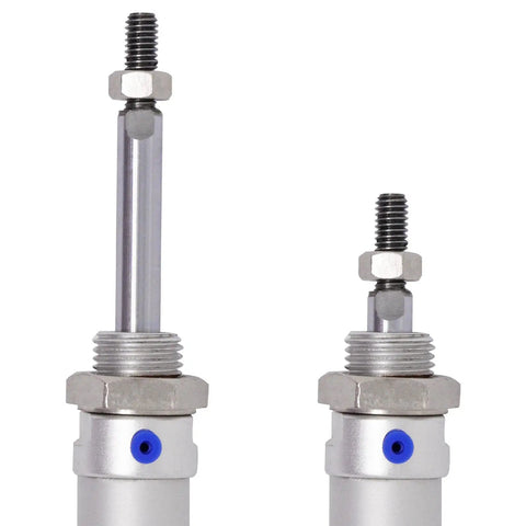 Compact 16mm Bore 300mm Stroke Air Cylinder Double Action Single Rod With Y Connector And Four Pneumatic Quick Fittings MAL16x300 close-up