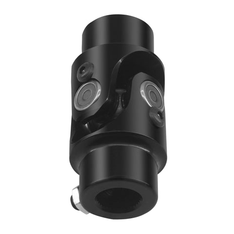 Eleven Sixteenths To Thirty Six Spline Three Quarter Inch Heavy Duty Black Steering Universal Joint Shaft, Single U Joint