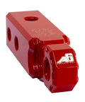 Red Recovery Shackle Block Assembly For 2 Inch Hitch Receivers With D Ring; Off Road Gear; USA Made; Heavy Duty 13,000 Lb Load