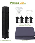 Pop Up Canopy Tent 13x13 Ft with wheeled bag, stakes, ropes, weight bags, and canopy top for patio, garden, and backyard use