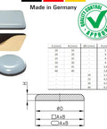 4 Pack PTFE Teflon Square Furniture Glides Self Adhesive Floor Protectors For Carpet Slides Effortlessly Heavy Duty measures and design.