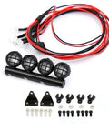 Dope RC Car Light Strip Kit For WPL 1:18 And 1:24 Trucks with 4 roof lamp beads, light bar, wires, and hardware