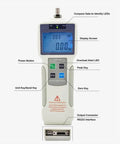 Digital Tensile Tester With Hand Crank Vertical Bench, 10 To 2000N Load Range, 5 Probes And 2 Clamps, 270mm Stroke, Ideal For Material Pull And Compression Tests On Ropes, Wires, Springs, Fishing Lines And More, front digital force gauge with LCD and RS232 port