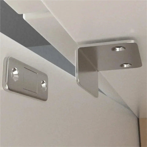 Ultra Thin Magnetic Cabinet Catches 10 Pack Invisible Adhesive Drawer Magnets for Kitchen and Closet Doors in silver material
