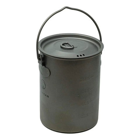 Ultra Lightweight 900ml Titanium Camping Pot And Mug With Lid And Mesh Bag Drink Directly From One Pot 134g Ultralight Thicker Gauge