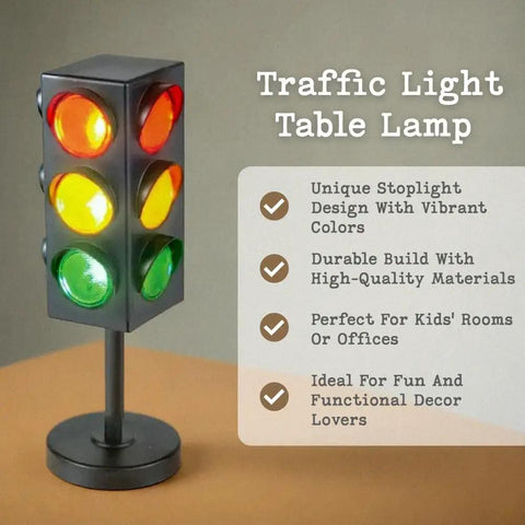8 Inch Traffic Light Table Lamp That Delivers Major Vibe With Bright Red Green And Yellow Signals A Totally Fun Quirky Decor Piece