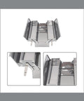 Close-up of the 18 Inch Stainless Steel Portable Toolbox With Folding Cantilever Frame and Three Smooth Glide Trays.