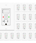 Convenient Dual Function 20 Amp Gfci Outlet With Light Switch Combo Self Test Tamper Resistant Gfi Receptacle White 20 Pack arrangement