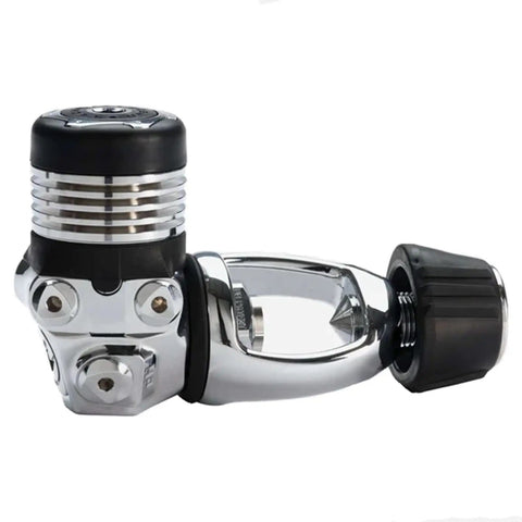 Leg3nd MBS Dive Regulator Gear For Cold Water Dives With Master Breathing System, Venturi And Inhalation Adjustment, ACD And Comfobite Mouthpiece, Yoke Connector, Gas Efficiency And Fatigue Reduction, shown on a white background.