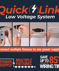 QuickLink installation steps for 4 Inch Canless Ultra Thin Recessed LED Wafer Lights Starter Kit, 4 Pack, 640 Lumens, 5 CCTs.