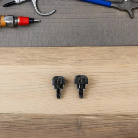 100 Pack Black Carbon Steel Thumb Screws For PC Cases With Anti Loosening Design tool free side panel locking fasteners, detailed view.