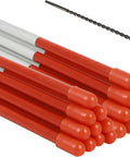 20 Piece Orange Driveway Markers Set With 49 Inch Fiberglass Snow Stakes White Reflective Tape Includes 12 Inch Drill Bit