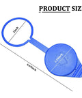Top view of Leak Proof Windshield Washer Fluid Reservoir Cap Replacement For Ford Focus, blue PE material, with measurements.