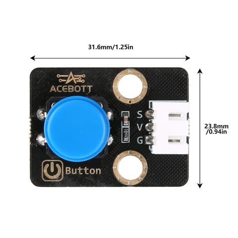 Six Pack Button Modules For Arduino And ESP32 With Tactile Switches And Easy Plug And Play Design For Quick Prototyping In Robotics And Electronics Projects At Home Or Lab, 31.6mm x 23.8mm module