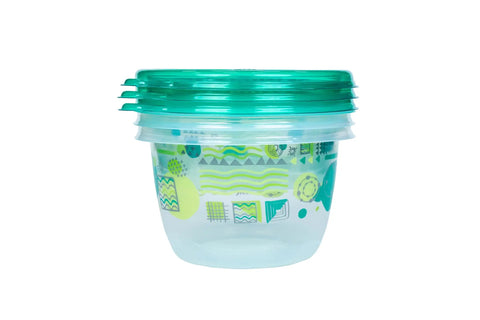 Round container from 20 Piece Color Coded Food Storage Set With Lids For Lunches, Meal Prep, And Leftovers, BPA Free Reusable Containers.