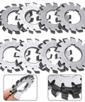8 Pc Gear Cutter Set In High Speed Steel For Milling Machines, 20 Degree Pressure Angle, Disk Shaped Cutters With 18 Teeth