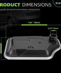 Dimensions of Transmission Filter Kit With Gasket Drop In Direct Fit For Mazda 2 3 5 6 CX 7 Fusion Milan 2010 2012 2006 2009
