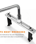 Heavy Duty Gas Pump Removal Wrench With Adjustable Spanner Grip For No Sweat Fuel Tank Lid Cover Loosening, chrome vanadium steel tool for wrenches.