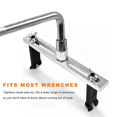 Heavy Duty Gas Pump Removal Wrench With Adjustable Spanner Grip For No Sweat Fuel Tank Lid Cover Loosening, chrome vanadium steel tool for wrenches.