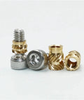 All In One Screw And Nut Kit With Brass Heat Insert Nuts And Hex Socket Cap Screws from M2.5 to M8 displayed on white background