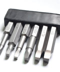 Square Head Screwdriver Bits Set, 6 Sizes SQ1 SQ2 SQ2.7 SQ3 SQ4 SQ5, 1/4 Inch Hex Shank, Magnetic Tips, Pro Grade Heavy Duty S2 Steel on display