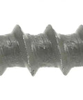 Heavy Duty Exterior Deck Screws Epoxy Coated Wood Fasteners Bugle Head Weather Resistant Outdoor Construction Workhorse Pro Grade Bulk Pack 8 By 1-1/4 Inch close-up view of a gray epoxy coated deck screw
