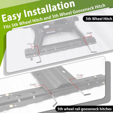 Replacement Heavy Duty 1/2-Inch 5th Wheel Pins And Clips For Base Rails And Gooseneck Hitches installation guide