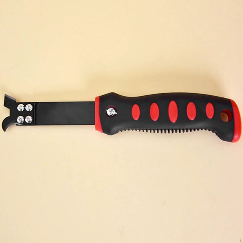Gypsum Board Cutter With Rubber Handle And 55 Manganese Steel Blade For Fast Clean Cuts On Gypsum Cement Board Acrylic And Plexiglass Plates For Pro DIYers, black and red handle