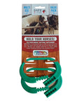 Breakaway Horse Tie For Safe Tie Outs No Slip Quick Release Under Heavy Pull Portable Reusable 5 Loop Settings Multi Purpose Horse Clip Dark Green 2 Pack packaging