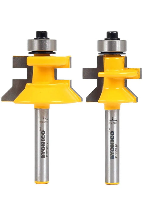 Tongue And Groove Router Bit Set For Wood Flooring Two Bit One Quarter Inch Shank Premium C3 Micro Grain Tungsten Carbide Blades