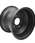 8 Inch Rear Wheel Rim With Three Holes Fits Most ATV Go Kart Off Road Dirt Pit Bike Quad Dirt Bikes Street Bikes Rear Black Heavy Duty Steel Construction Easy To Install And Ready For Rugged Rides