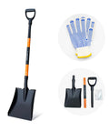 Heavy Duty Steel Flat Shovel With Detachable D Handle And Anti Slip Grip 47 Inch Square Head Shovel