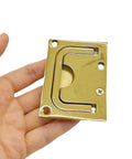 316 Stainless Steel Flush Pull Ring Handle In Gold Finish Recessed Concealed Door Pull For Cabinets And Marine Use 76x57mm