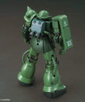 Back view of Gundam The Origin Zaku II Type C6 R6 HG 1 144 Model Kit with shield and backpack detail