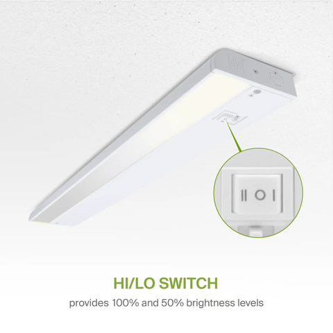 Under Cabinet Lighting 18 Inch Plug In Or Hardwired, Dimmable With High Low Off Switch, LED light under cabinet