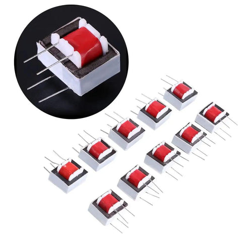 Ten Pack 600 Ohm 1 To 1 Isolation Transformers For Audio Applications, EI14 Core, Stable Lead-Free Components, Tight Coupling