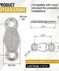 Heavy Duty 360 Degree Fusible Link For Fire Doors And Dampers Holds Back 3 To 20 Pounds With Stainless Steel Snap Hooks dimensions and specifications