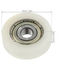 Rock Solid Replacement Sliding Door Wheels With Heavy Duty Nylon And Steel Build Ultra Quiet Zero Friction Caster Rollers close-up view