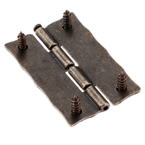 Antique Bronze Cabinet Hinges For Jewelry Boxes And Small Furniture Mini Decorative Door Drawer Hardware 35x23mm with screws