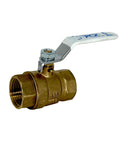Half Inch FIP Female NPT Brass Ball Valve Full Port 600 WOG Beefy Built To Last With Blowout Proof Stem Quarter Turn Shutoff