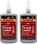 Red High Strength Thread Locker For Large Fasteners 8.45 Oz Bottle Permanent Locking Anaerobic Adhesive Heavy Duty Vibration And Solvent Resistant 2 Pack