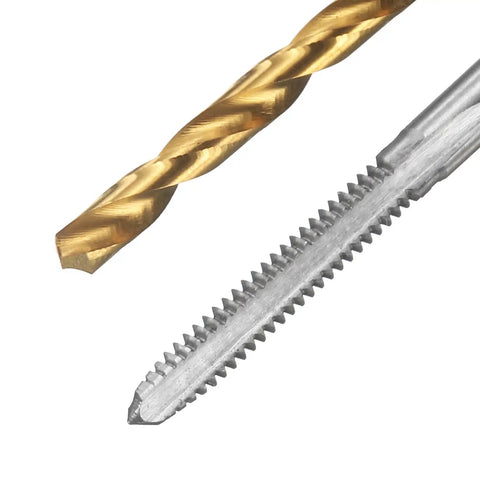 Beefy Tap And Drill Bit Set For Metalwork 4 40 UNC Taps Plus 2 3mm Drill Bits Straight Flute HSS 6542 Titanium Coated And Uncoated Options